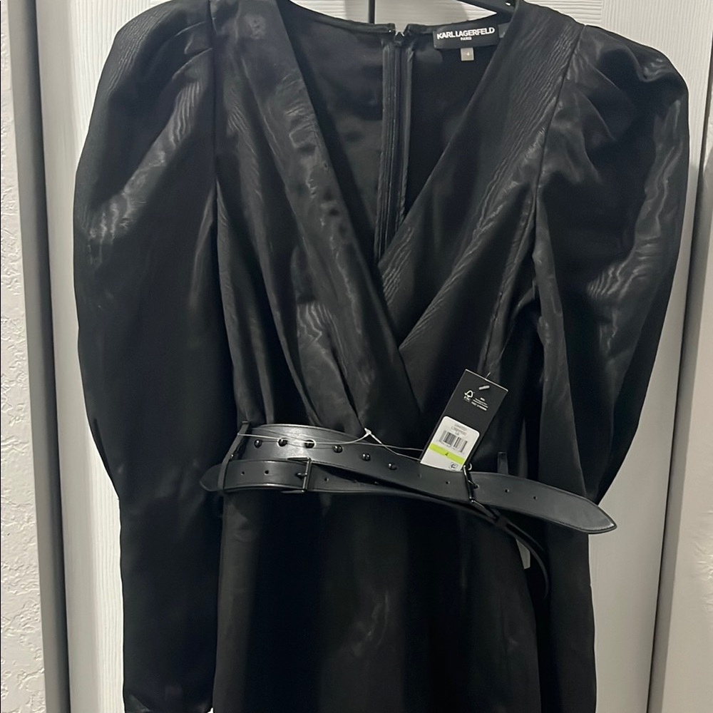 Karl Lagerfeld Black Dress with Belt